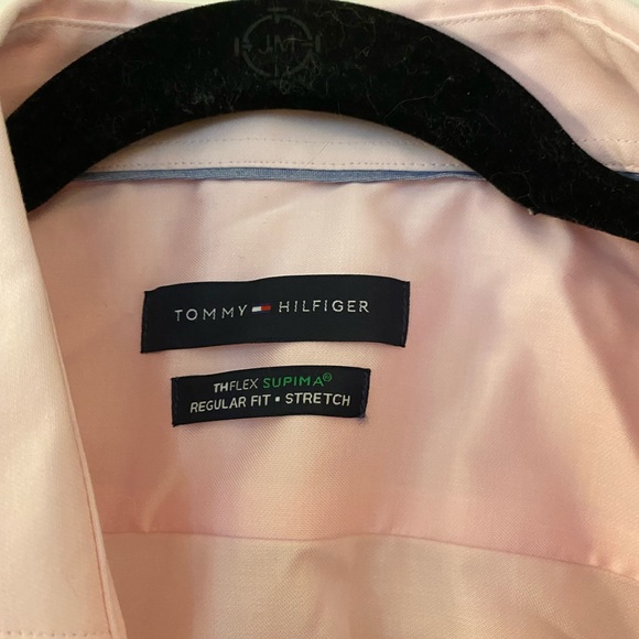 NWT pink Tommy Hilfiger long sleeve button down shirt. Neck size 15 - Picture 3 of 7